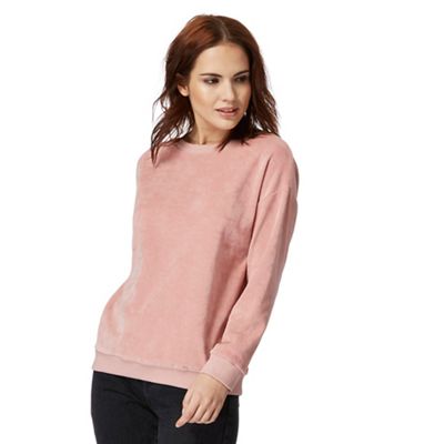 Light pink velour sweater